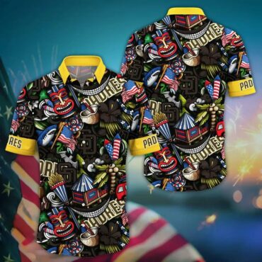San Diego Padres Carnival Spirit Hawaiian - Adult & Kids T-Shirts, Sweatshirts & Hoodies apparel design preview 1