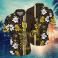 San Diego Padres Floral Fusion Hawaiian - Adult & Kids T-Shirts, Sweatshirts & Hoodies apparel design preview 1
