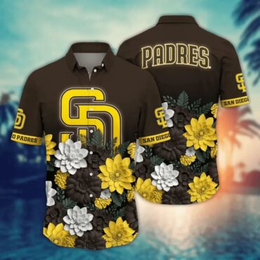 San Diego Padres Floral Pride Hawaiian - Adult & Kids T-Shirts, Sweatshirts & Hoodies apparel design preview 1