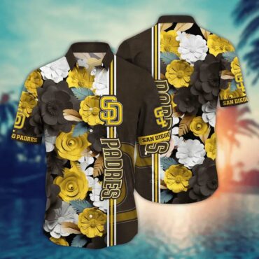 San Diego Padres Golden Garden Hawaiian - Adult & Kids T-Shirts, Sweatshirts & Hoodies apparel design preview 1