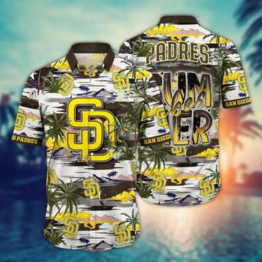 San Diego Padres Island Vibes Hawaiian - Adult & Kids T-Shirts, Sweatshirts & Hoodies apparel design preview 1