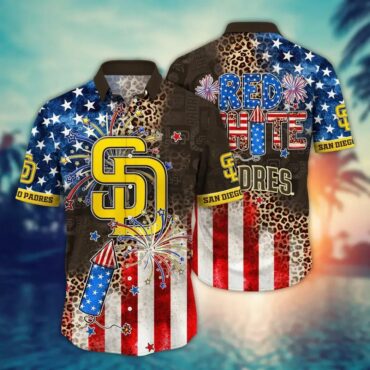 San Diego Padres Red, White Wild Hawaiian - Adult & Kids T-Shirts, Sweatshirts & Hoodies apparel design preview 1