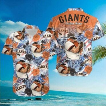 San Francisco Giants Custom Catch Hawaiian - Adult & Kids T-Shirts, Sweatshirts & Hoodies apparel design preview 1