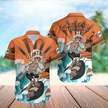 San Francisco Giants Grateful Dead Surf Hawaiian - Adult & Kids T-Shirts, Sweatshirts & Hoodies apparel design preview 1