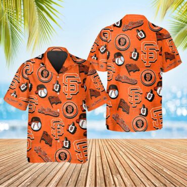 San Francisco Giants Iconic Logo Collage Hawaiian - Adult & Kids T-Shirts, Sweatshirts & Hoodies apparel design preview 1