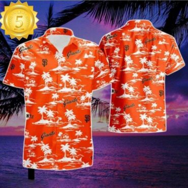 San Francisco Giants Island Palm Hawaiian - Adult & Kids T-Shirts, Sweatshirts & Hoodies apparel design preview 1