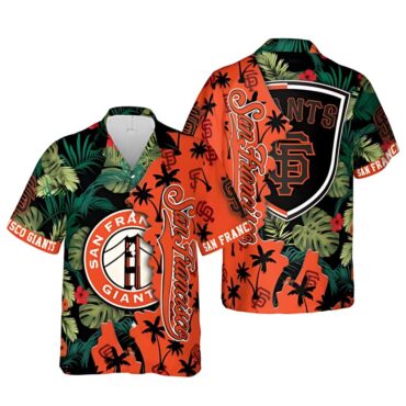 San Francisco Giants Palm Paradise Hawaiian - Adult & Kids T-Shirts, Sweatshirts & Hoodies apparel design preview 1