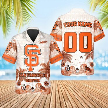 San Francisco Giants Tropical Palm Wave Hawaiian - Adult & Kids T-Shirts, Sweatshirts & Hoodies apparel design preview 1