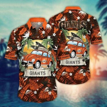 San Francisco Giants Vintage Surf Woody Hawaiian - Adult & Kids T-Shirts, Sweatshirts & Hoodies apparel design preview 1
