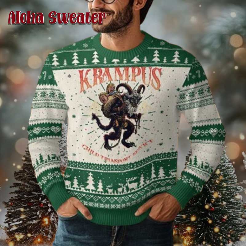 Merry Krampus Naughty Brats Ugly Christmas Sweater - Holiday Gift product image 5