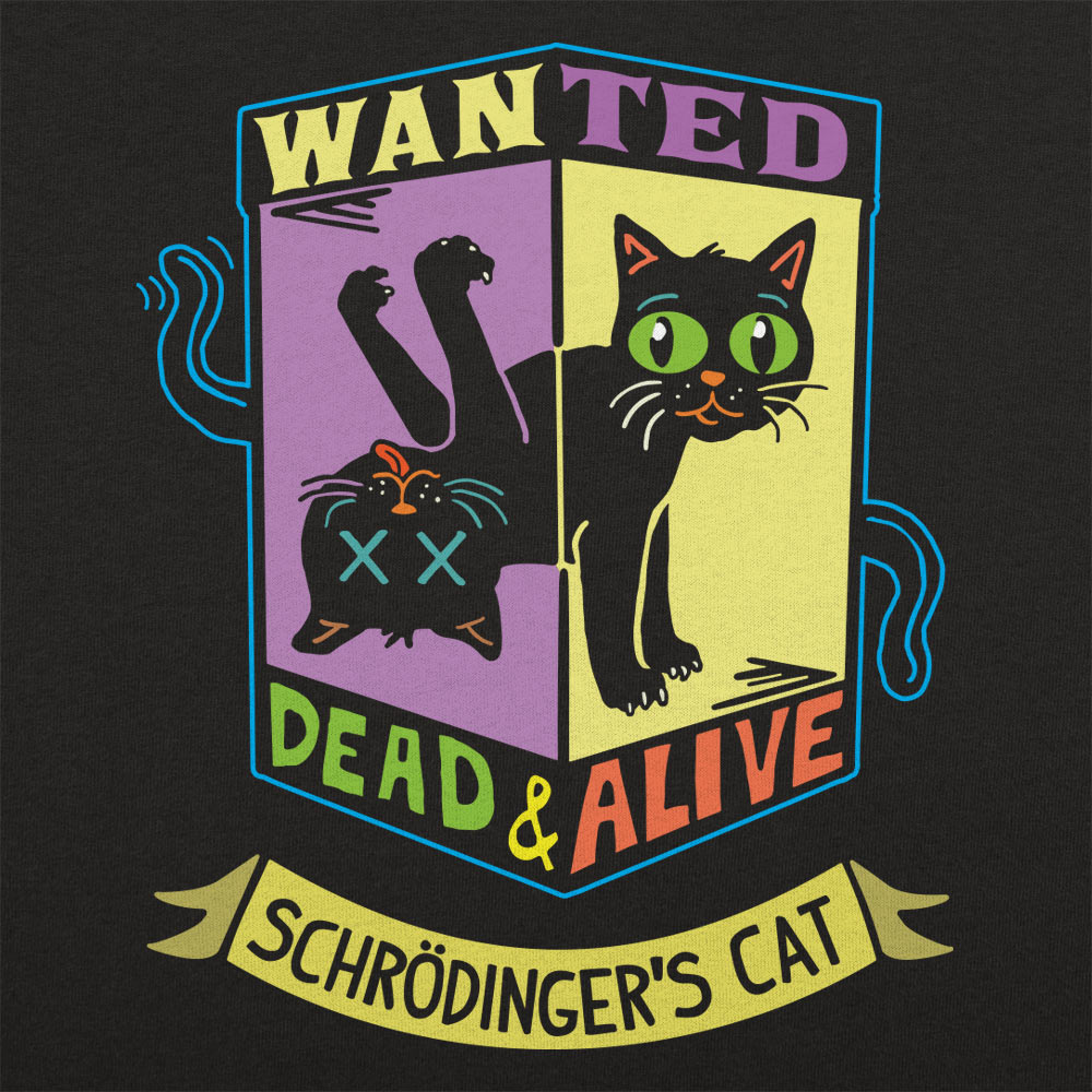 Schrodinger's Cat Full Color - Adult & Kids T-Shirts, Sweatshirts & Hoodies apparel design preview 1