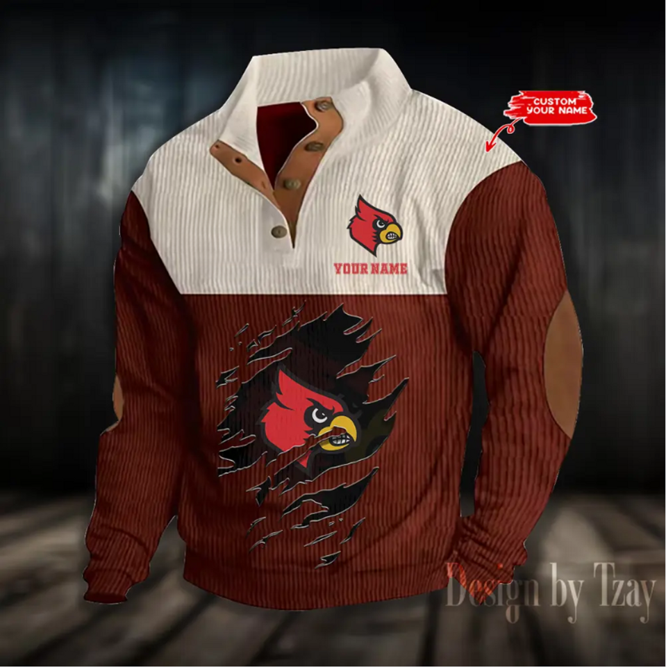 Louisville Cardinals Corduroy Stand Collar - Adult & Kids T-Shirts, Sweatshirts & Hoodies apparel design preview 1