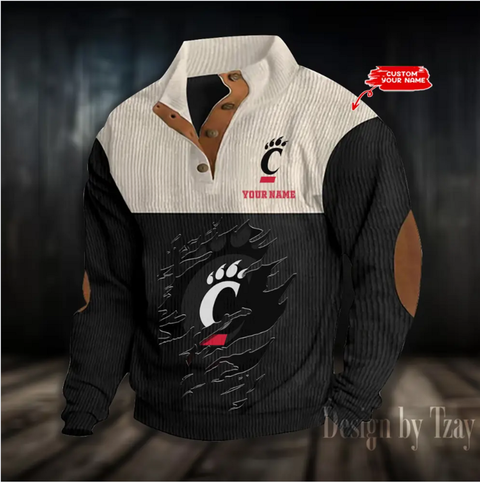 Cincinnati Basketball Corduroy Stand Collar - Adult & Kids T-Shirts, Sweatshirts & Hoodies apparel design preview 1