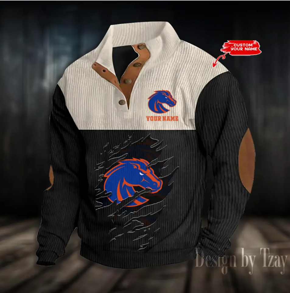 Broncos Basketball Corduroy Stand Collar - Adult & Kids T-Shirts, Sweatshirts & Hoodies apparel design preview 1