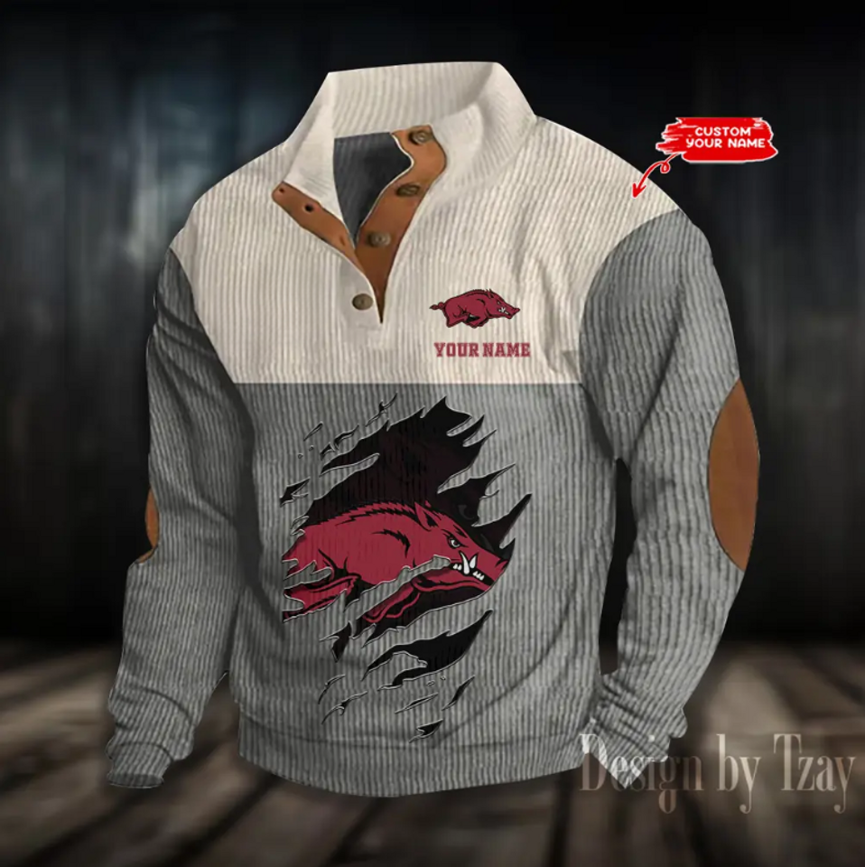 Razorbacks Basketball Corduroy Stand Collar - Adult & Kids T-Shirts, Sweatshirts & Hoodies apparel design preview 1