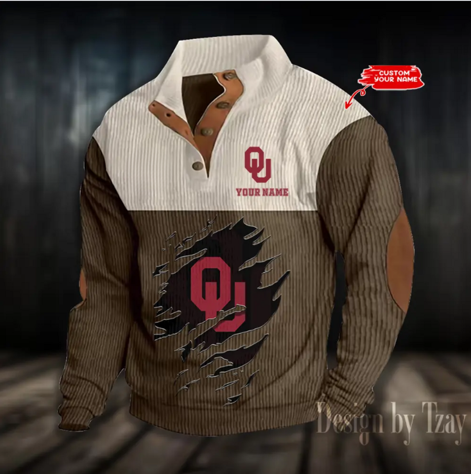 Sooners Basketball College Team Corduroy Stand Collar - Adult & Kids T-Shirts, Sweatshirts & Hoodies apparel design preview 1