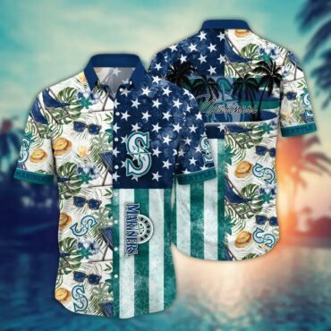 Seattle Mariners Island Escape Hawaiian - Adult & Kids T-Shirts, Sweatshirts & Hoodies apparel design preview 1