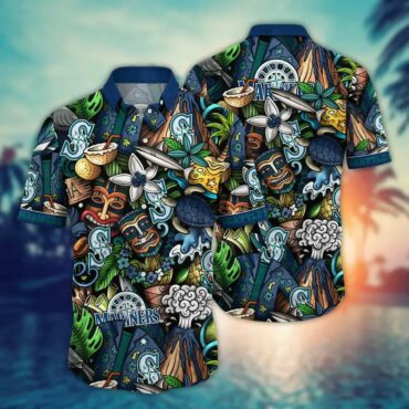 Seattle Mariners Island Paradise Hawaiian - Adult & Kids T-Shirts, Sweatshirts & Hoodies apparel design preview 1