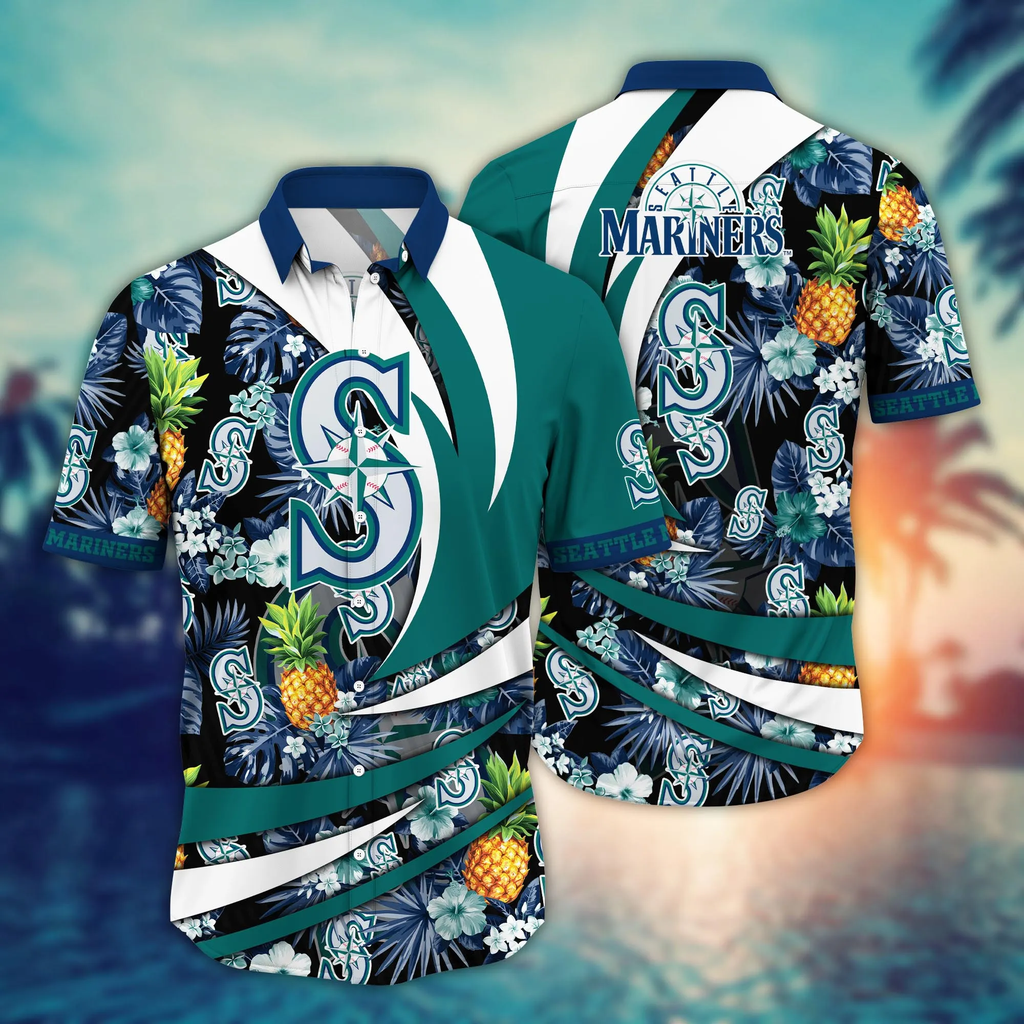 Seattle Mariners MLB Hawaiian Daylight Aloha - Adult & Kids T-Shirts, Sweatshirts & Hoodies apparel design preview 1