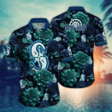 Seattle Mariners Ocean Breeze Hawaiian - Adult & Kids T-Shirts, Sweatshirts & Hoodies apparel design preview 1