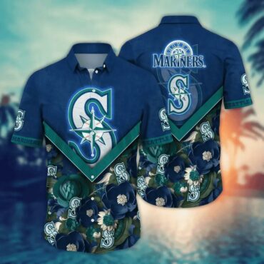 Seattle Mariners Sunset Palms Hawaiian - Adult & Kids T-Shirts, Sweatshirts & Hoodies apparel design preview 1