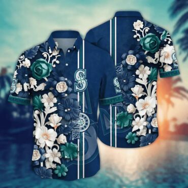 Seattle Mariners Tidal Wave Hawaiian - Adult & Kids T-Shirts, Sweatshirts & Hoodies apparel design preview 1