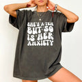 She'S Ten But So Is Her Anxiety Comfort Colors Funny - Adult & Kids T-Shirts, Sweatshirts & Hoodies apparel design preview 1