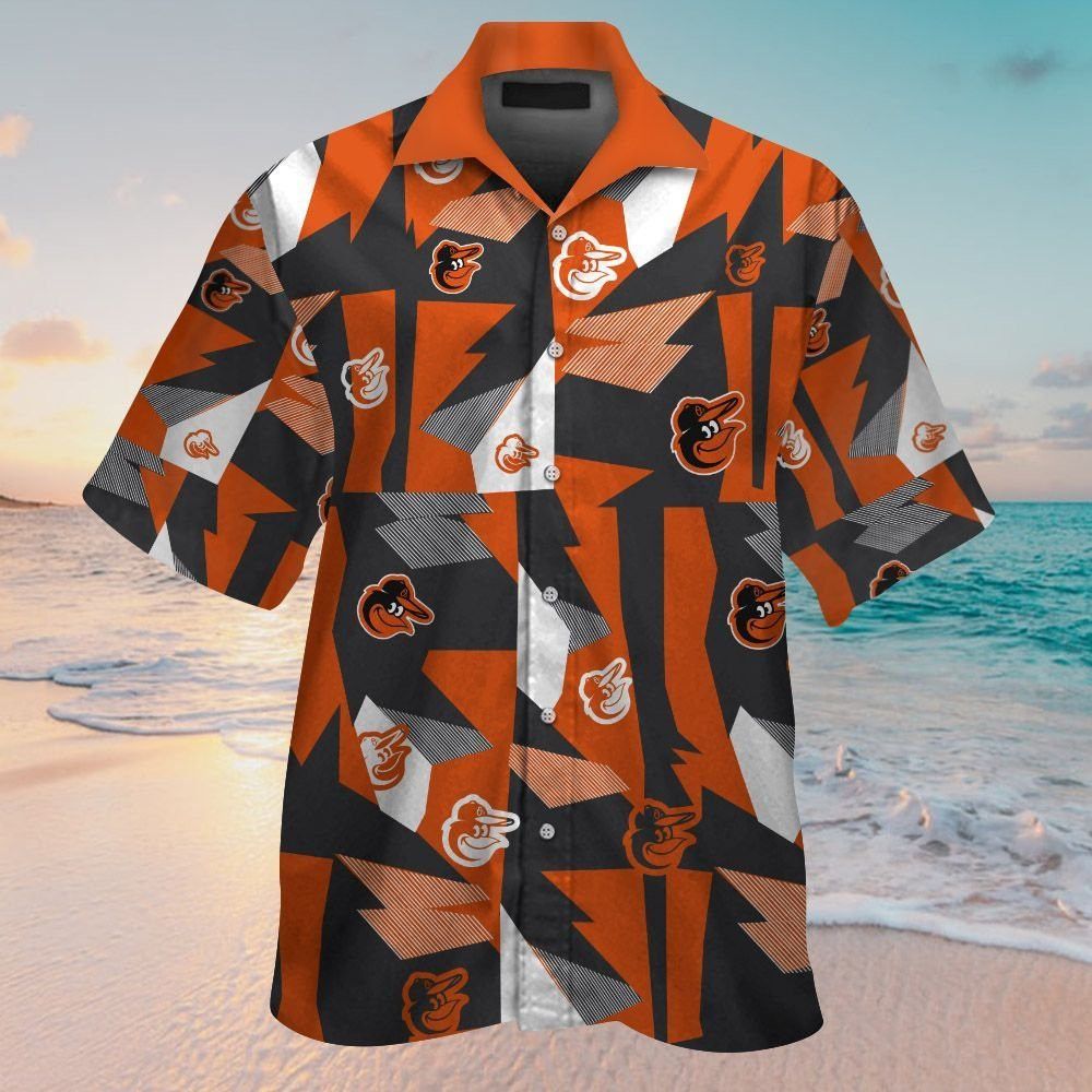 Short Sleeve Baltimore Orioles Tropical Hawaiian - Adult & Kids T-Shirts, Sweatshirts & Hoodies apparel design preview 1