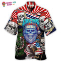 Skull Christmas Us Flag Skeleton Horror Merry - Adult & Kids T-Shirts, Sweatshirts & Hoodies apparel design preview 1