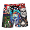 Skull Christmas Us Flag Skeleton Horror Merry Trendy - Adult & Kids T-Shirts, Sweatshirts & Hoodies apparel design preview 1
