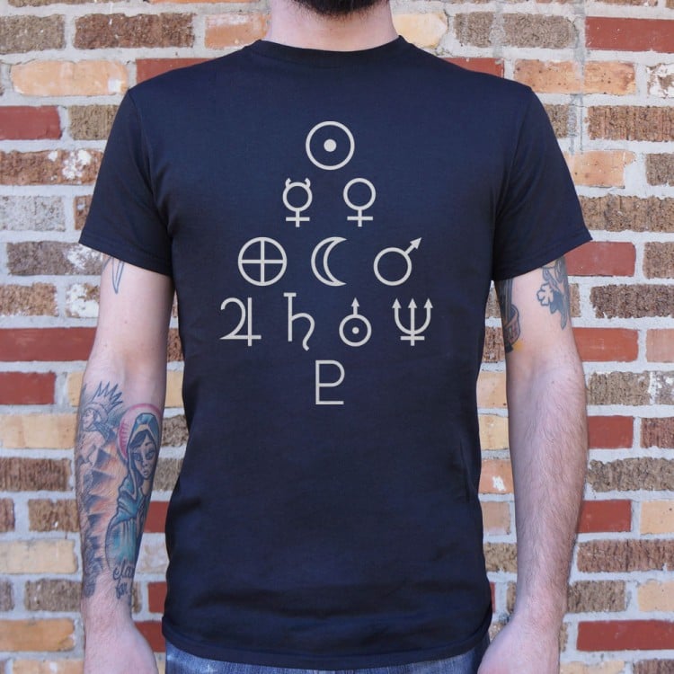Solar System Symbols - Adult & Kids T-Shirts, Sweatshirts & Hoodies apparel design preview 1