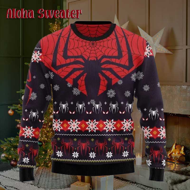 Spiderman Suite Superhero Ugly Christmas Sweater - Holiday Gift product image 3