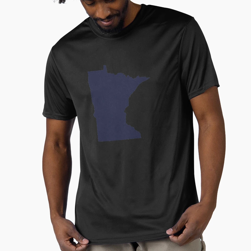 Minnesota Love Navy T-Shirt - Custom Art Print for Adults - T-Shirt, Sweatshirt, Hoodie
