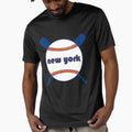 New York Throwback Baseball Crossed Bats T-Shirt - Unique Graphic Unisex - T-Shirt, Sweatshirt, Hoodie