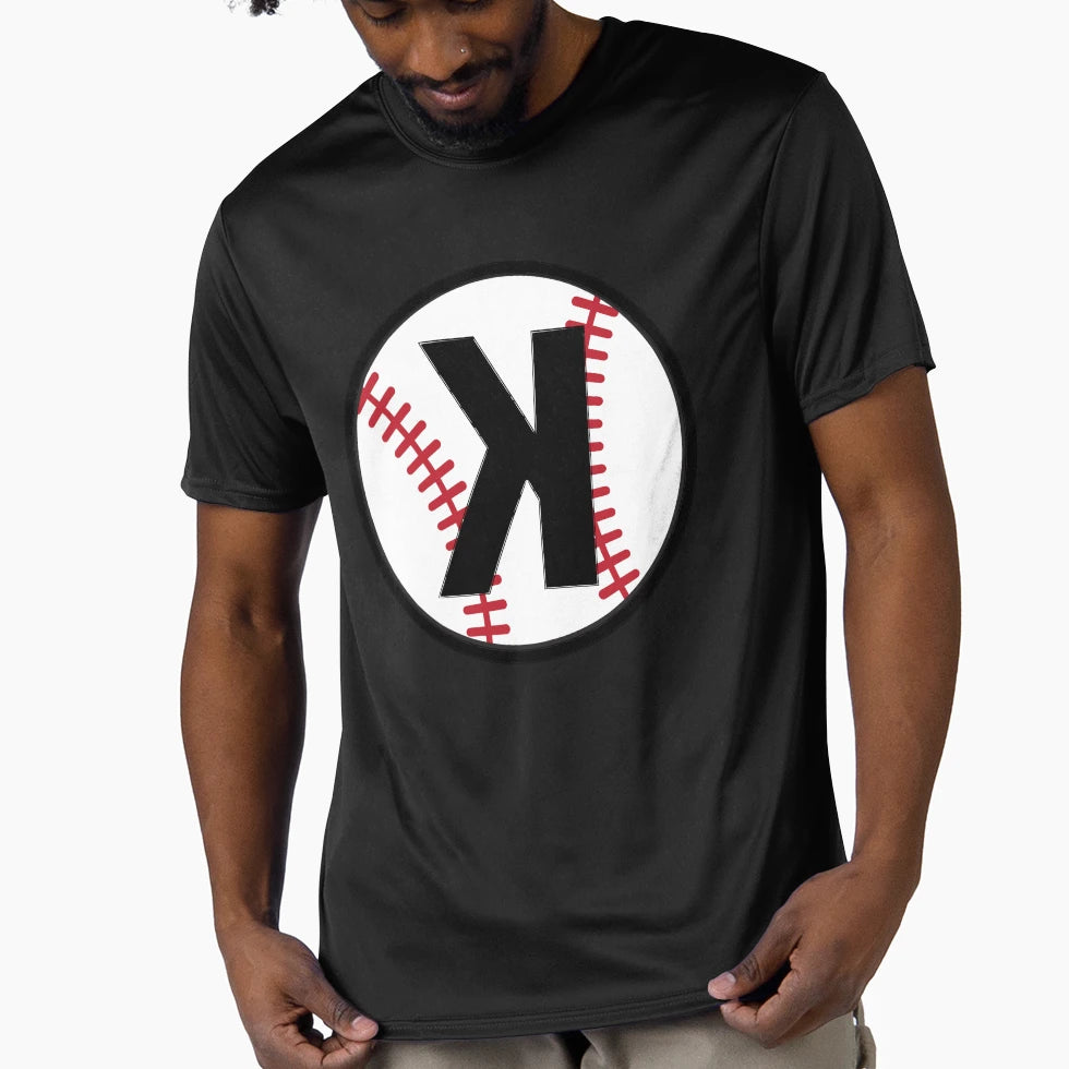 Caught Looking Backward K Baseball T-Shirt - Unique Graphic Unisex - T-Shirt, Sweatshirt, Hoodie