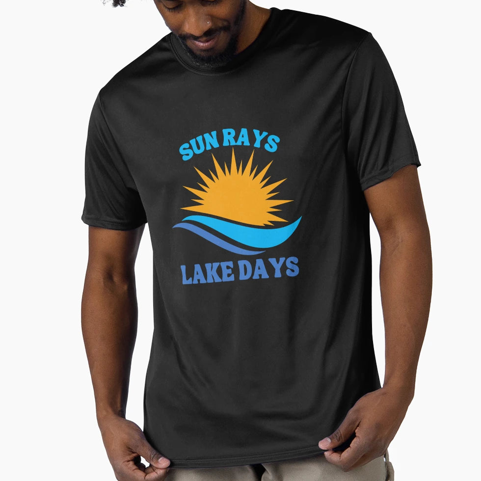 Sun Rays Lake Days T-Shirt - Custom Art Print for Adults - T-Shirt, Sweatshirt, Hoodie