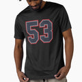 53 Navy Grey Red Sports Number Fifty T-Shirt - Streetwear Style Unisex - T-Shirt, Sweatshirt, Hoodie