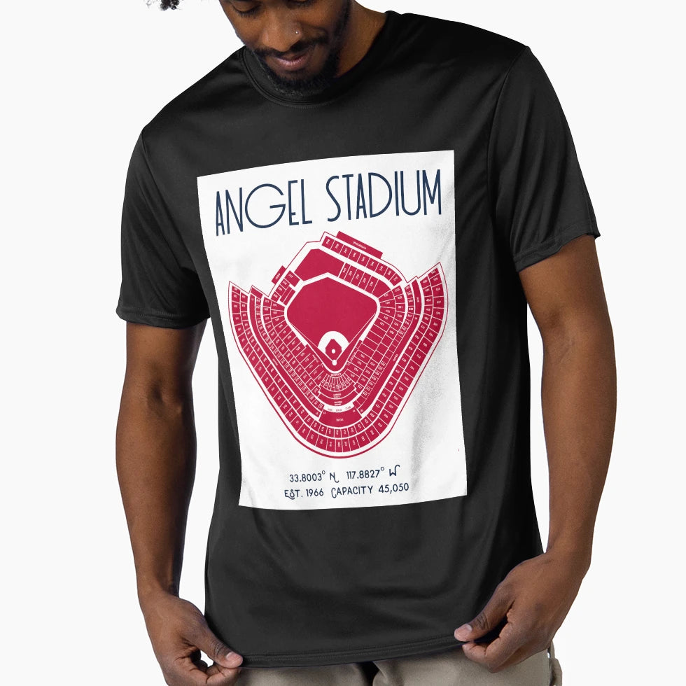 Los Angeles Anaheim Angels Stadium T-Shirt - Fun Novelty Design for Adults - T-Shirt, Sweatshirt, Hoodie