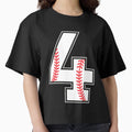 Baseball Number 4 T-Shirt - Custom Art Print for Adults - T-Shirt, Sweatshirt, Hoodie