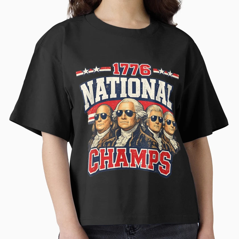 1776 National Champs Funny Patriotic T-Shirt - Unique Graphic for Adults - T-Shirt, Sweatshirt, Hoodie
