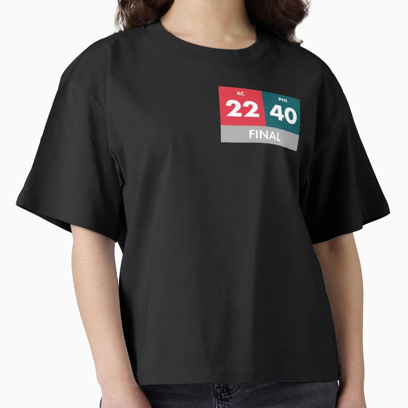 Super Bowl Lix Final Score T-Shirt - Minimalist Print Men Women - T-Shirt, Sweatshirt, Hoodie