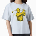 Bold Golfer Action Golden Swing T-Shirt - Novelty Apparel Men Women - T-Shirt, Sweatshirt, Hoodie