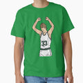Larry Bird Celebration T-Shirt - Minimalist Print for Adults - T-Shirt, Sweatshirt, Hoodie