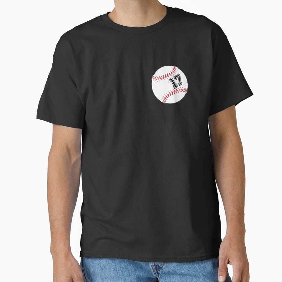 Baseball Player Jersey No 17 Back T-Shirt - Fun Novelty Design Unisex - T-Shirt, Sweatshirt, Hoodie