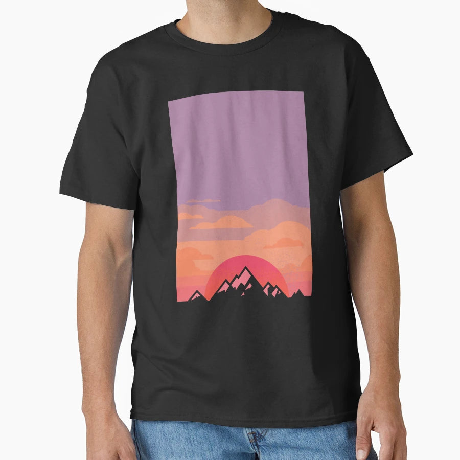 Mountain Sunset T-Shirt - Aesthetic Graphic Unisex - T-Shirt, Sweatshirt, Hoodie