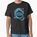 Ocean Rhythm Dolphin Clean T-Shirt - Novelty Apparel for Adults - T-Shirt, Sweatshirt, Hoodie