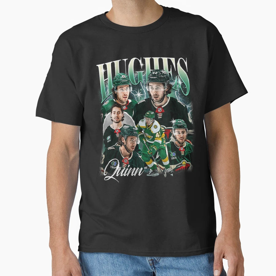 Quinn Hughes T-Shirt - Unique Graphic Unisex - T-Shirt, Sweatshirt, Hoodie