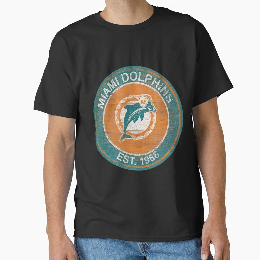 Art Miami Dolphins T-Shirt - Graphic Print for Adults - T-Shirt, Sweatshirt, Hoodie