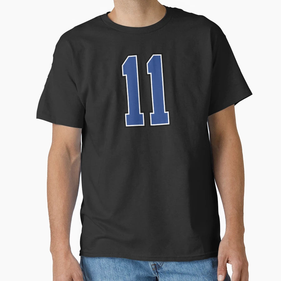 Blue Number 11 Lucky Sports Jersey T-Shirt - Fun Novelty Design for Adults - T-Shirt, Sweatshirt, Hoodie