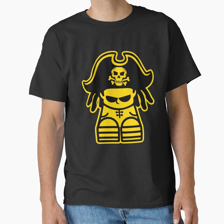 Bold Pirate Musician Character T-Shirt - Minimalist Print Men Women - T-Shirt, Sweatshirt, Hoodie